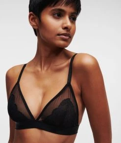 KARL LAGERFELD TRIANGEL-BH AUS SPITZE