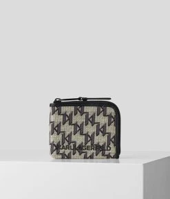 KARL LAGERFELD KL MONOGRAM PORTEMONNAIE MIT REISSVERSCHLUSS