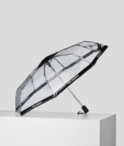 KARL LAGERFELD TRANSPARENTER REGENSCHIRM MIT KARL-LOGO