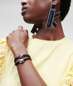 KARL LAGERFELD K/BRAIDED IKONIK KARL ARMBAND