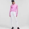 KARL LAGERFELD WEISSE SKINNY-JEANS MIT KARL-LOGO