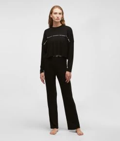 KARL LAGERFELD SET AUS GERIPPTER LOUNGEWEAR