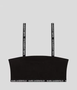KARL LAGERFELD GERIPPTES LOUNGEWEAR-BANDEAU