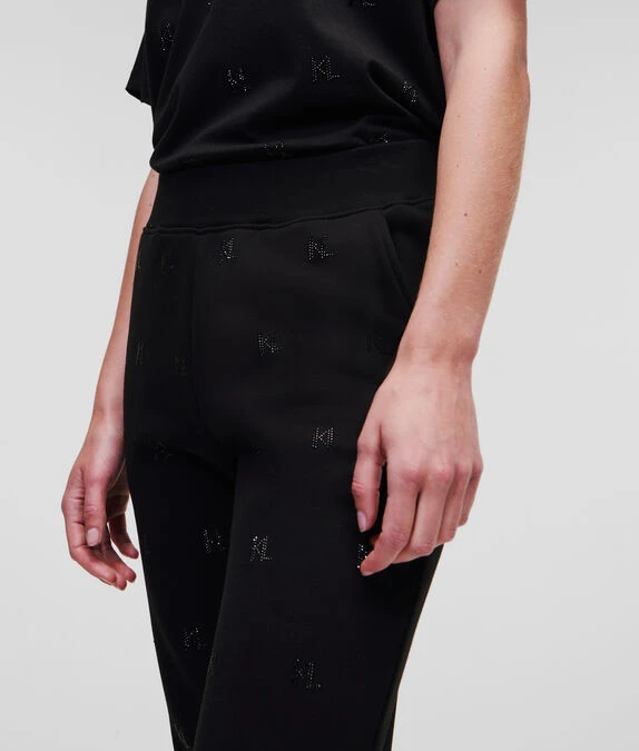 KARL LAGERFELD KL MONOGRAM SWEATHOSE MIT STRASSBESATZ – Bild 4