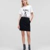 KARL LAGERFELD KL MONOGRAM ROCK MIT FLOCK-PRINT