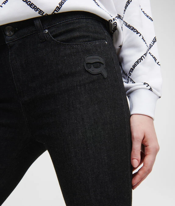 KARL LAGERFELD KARL IKONIK SCHWARZE SKINNY-JEANS – Bild 3
