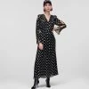 KARL LAGERFELD KL-MONOGRAM-KLEID IN METALLIC-OPTIK
