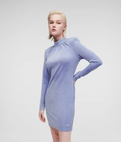 KARL LAGERFELD JERSEY-KLEID MIT LUREX