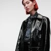 KARL LAGERFELD JACKE AUS LACKLEDER-IMITAT