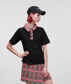 KARL LAGERFELD BOUCLÉ-POLOSHIRT