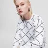 KARL LAGERFELD SWEATSHIRT MIT LOGO-RAUTEN-PRINT