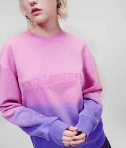 KARL LAGERFELD RUE ST-GUILLAUME SWEATSHIRT IN OMBRÉ-OPTIK