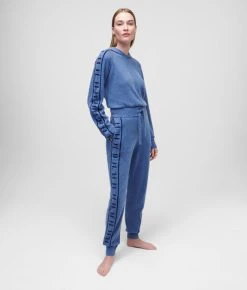 KARL LAGERFELD KL MONOGRAM JACQUARD-SWEATHOSE AUS KASCHMIR
