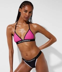 KARL LAGERFELD TRIANGEL-BIKINIOBERTEIL MIT KARL-LOGO
