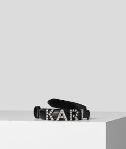 KARL LAGERFELD STRASSBESETZTER GÜRTEL MIT KARL-BUCHSTABEN
