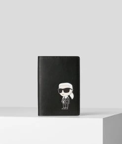 KARL LAGERFELD K/IKONIK  LEDER-REISEPASSETUI