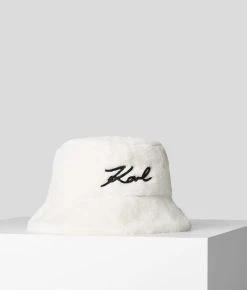 KARL LAGERFELD K/SIGNATURE FISCHERHUT AUS KUNSTPELZ