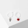 KARL LAGERFELD K/IKONIK OHRREIFEN MIT PAVE-HEART