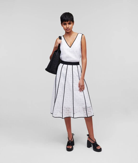 KARL LAGERFELD KL MONOGRAM SPITZENROCK – Bild 5