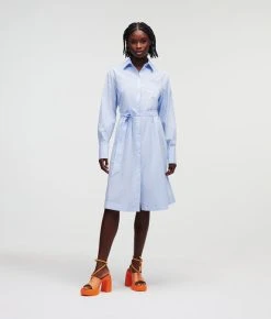 KARL LAGERFELD GESTREIFTES HEMDKLEID