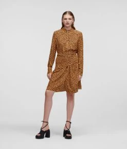 KARL LAGERFELD HEMDKLEID MIT LEOPARDEN-PRINT