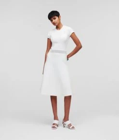 KARL LAGERFELD KURZÄRMLIGES STRICKKLEID