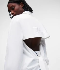 KARL LAGERFELD Hemd Mit Offener Rückseite Und Bindekragen