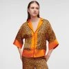 KARL LAGERFELD PYJAMA-HEMD MIT LEOPARDEN-PRINT