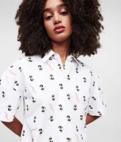 KARL LAGERFELD DISNEY X KARL KURZES POPELIN-HEMD