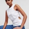 KARL LAGERFELD TANKTOP MIT GERAFFTEM ZIERAUSSCHNITT