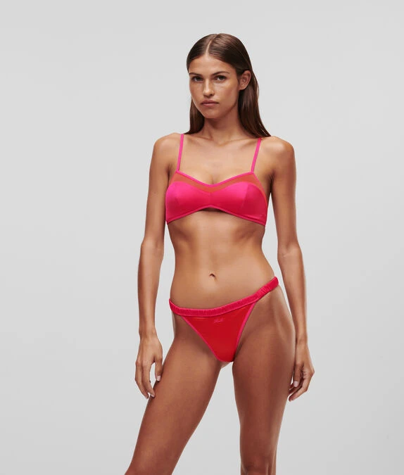 KARL LAGERFELD GEPOLSTERTER KARL SIGNATURE BH AUS SATIN – Bild 5