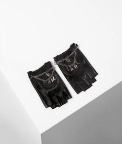 KARL LAGERFELD K/EVENING FINGERLOSE HANDSCHUHE
