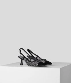 KARL LAGERFELD Panache Strass-Slingback-Sandale