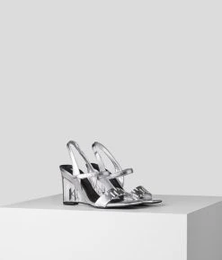 KARL LAGERFELD Ice Wedge Mono Riemchen-Sandale